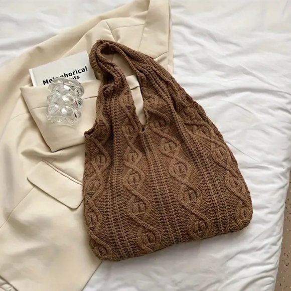 Vintage Knitted Boho Shoulder Bag - Picture 2 of 6